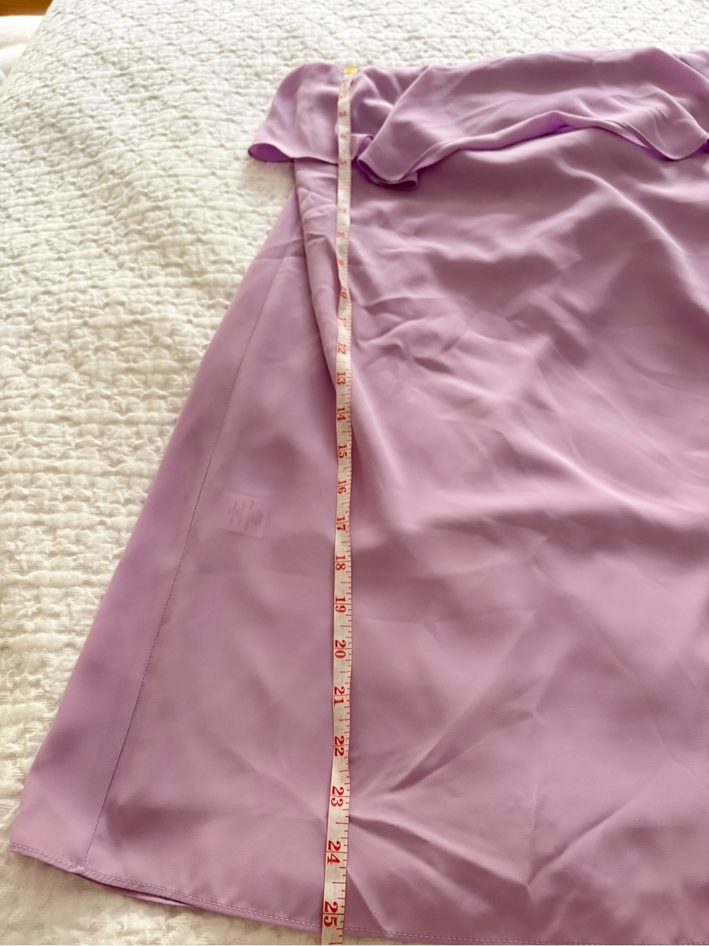 Amanda Uprichard x Revolve Tally Dress Lilac Ruffle Strapless Sz Medium - Picture 9 of 9